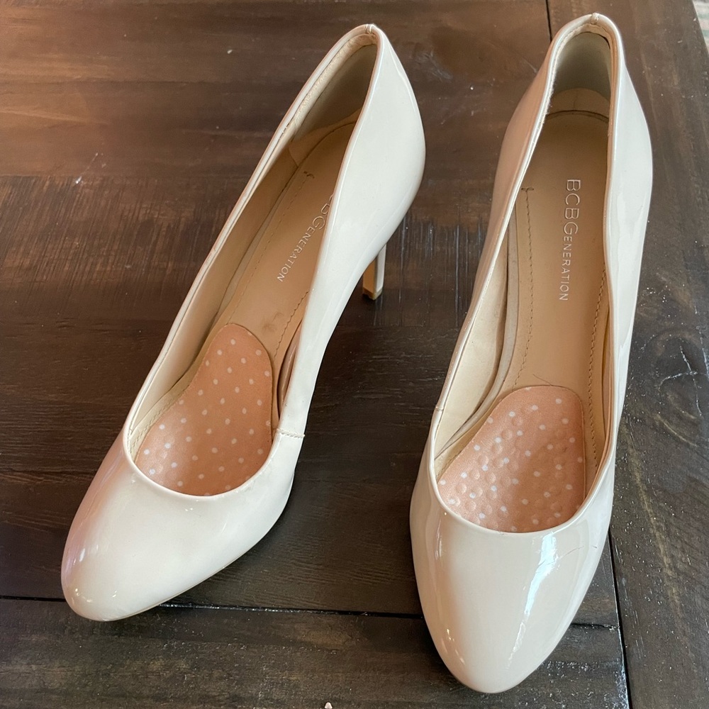 BCBG Cream Heels